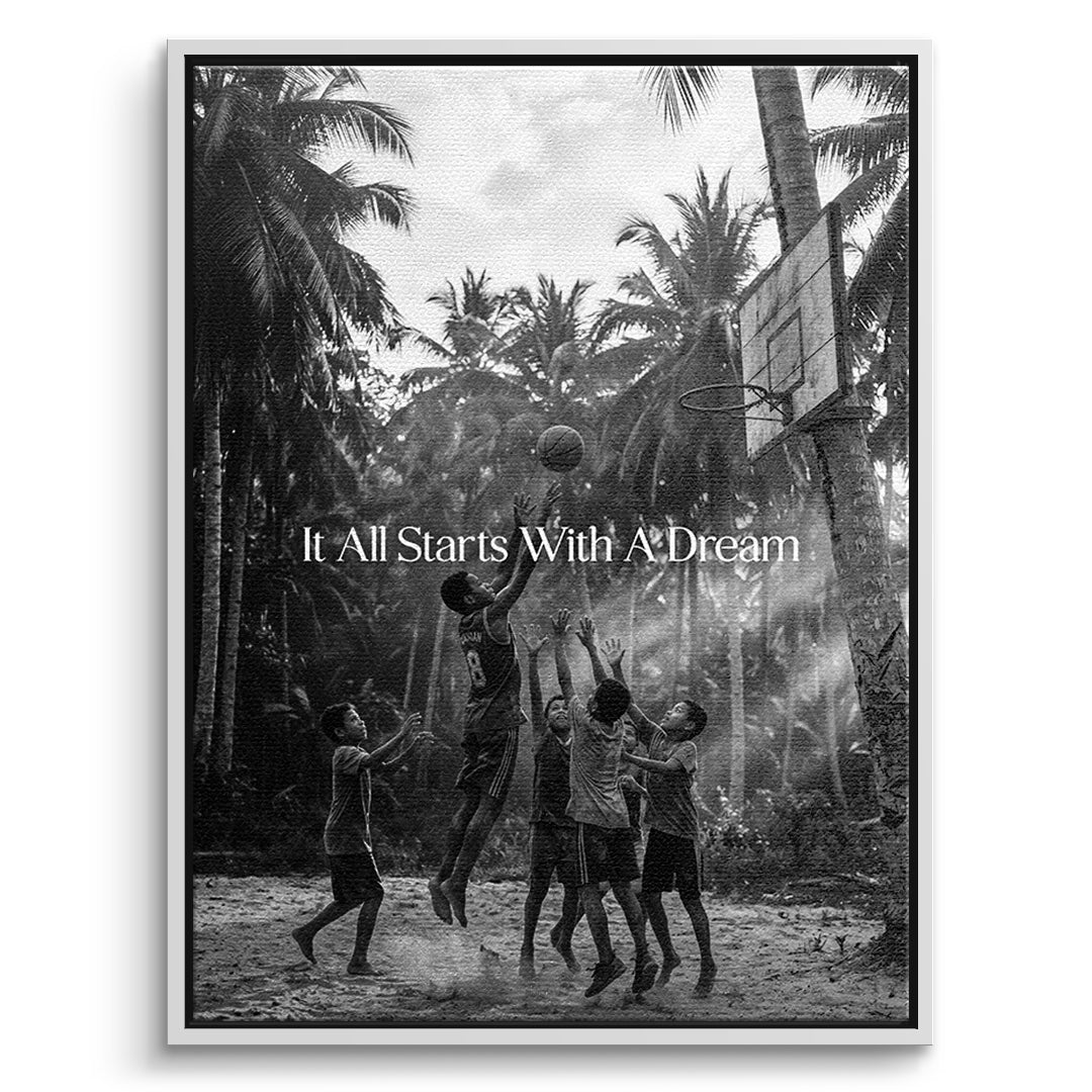 Dream Basketball Leinwand front wf S&W
