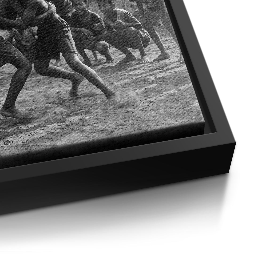 Dream Wrestling Leinwand Detail Black Frame
