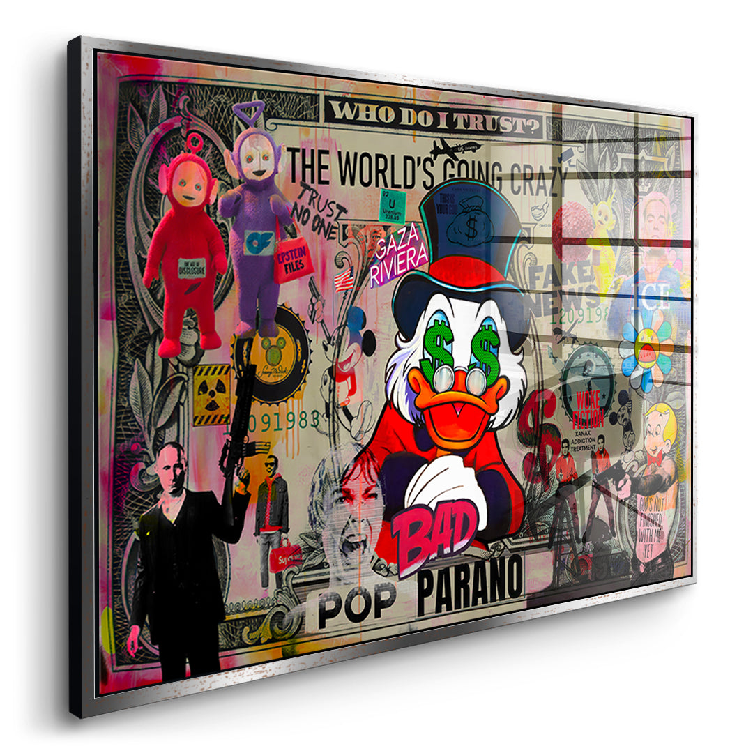 DOTCOMCANVAS FINAL POP PARANO Acrylglasbild Seitenansicht Silber