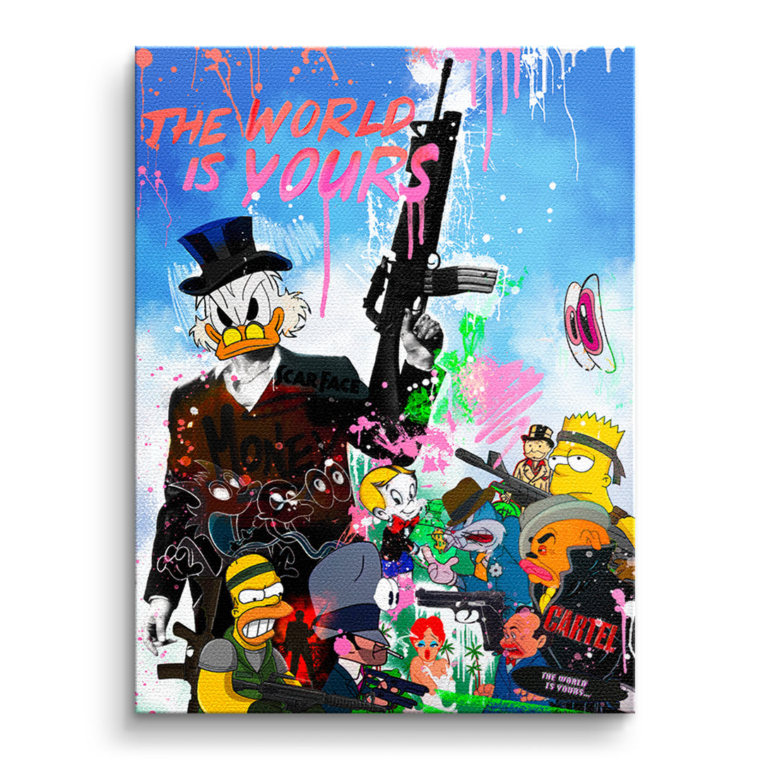 Cartoon Cartel Leinwandbild