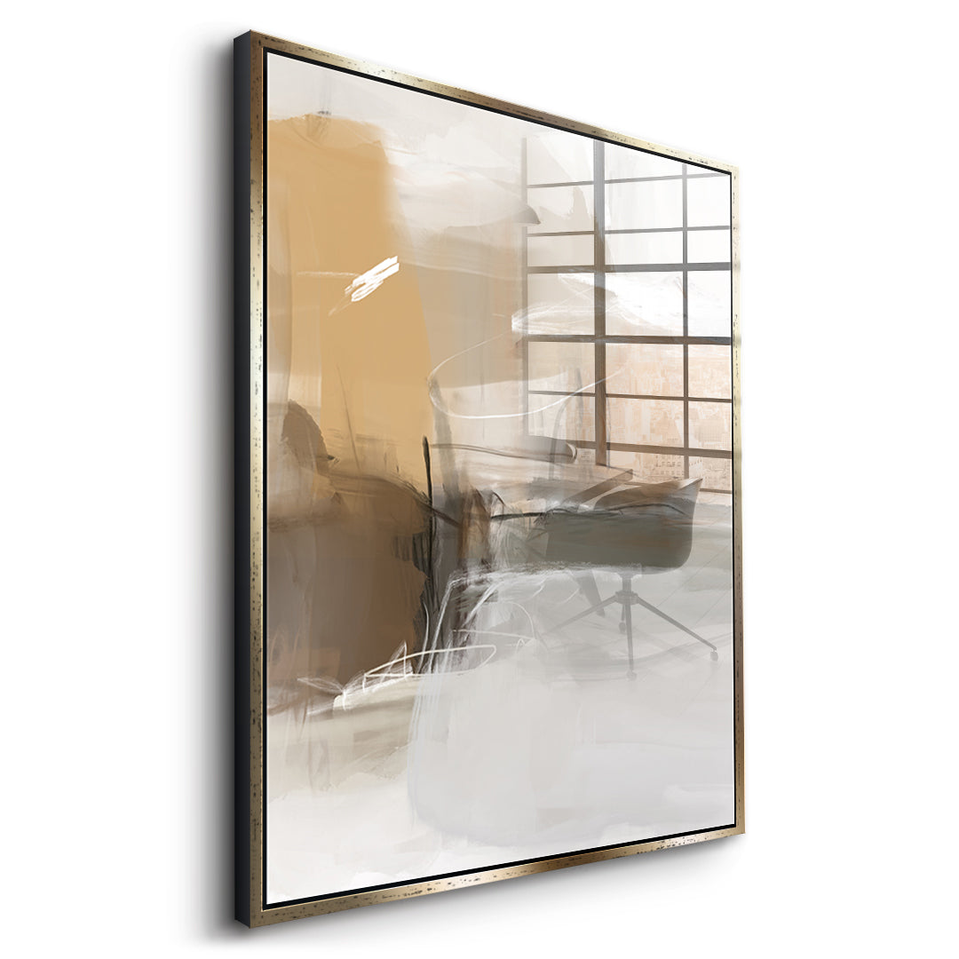 DOTCOMCANVAS Close To My Chest 02 Acrylglasbild Seitenansicht goldener Rahmen