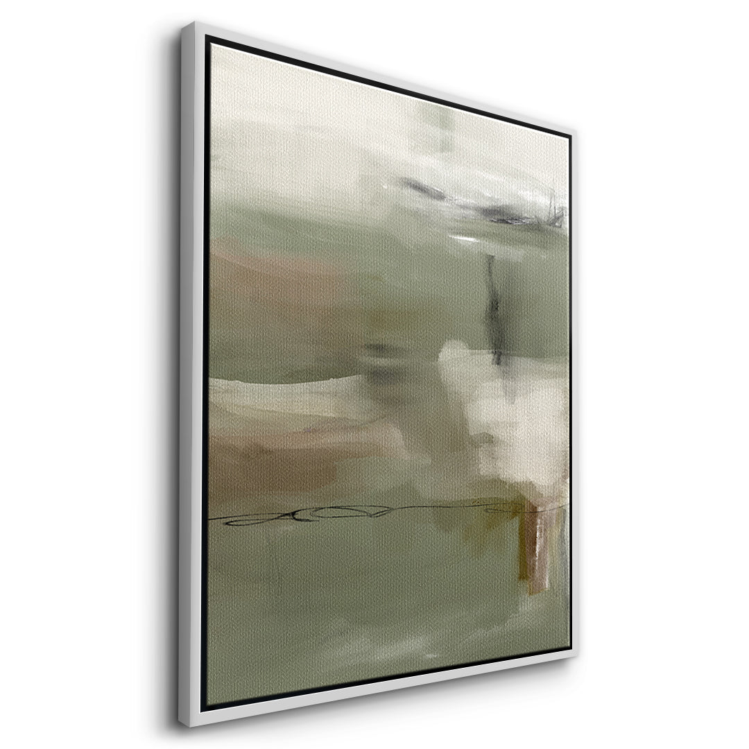 DOTCOMCANVAS Emerald Whispers Leinwandbild Seitenansicht weißer Rahmen