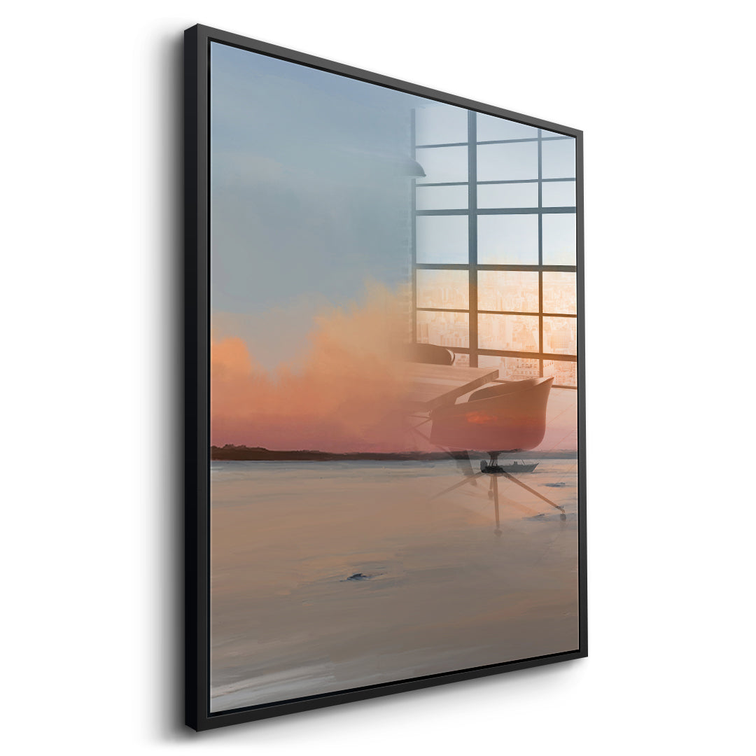 DOTCOMCANVAS Porto Rico Acrylglasbild Seitenansicht schwarzer Rahmen