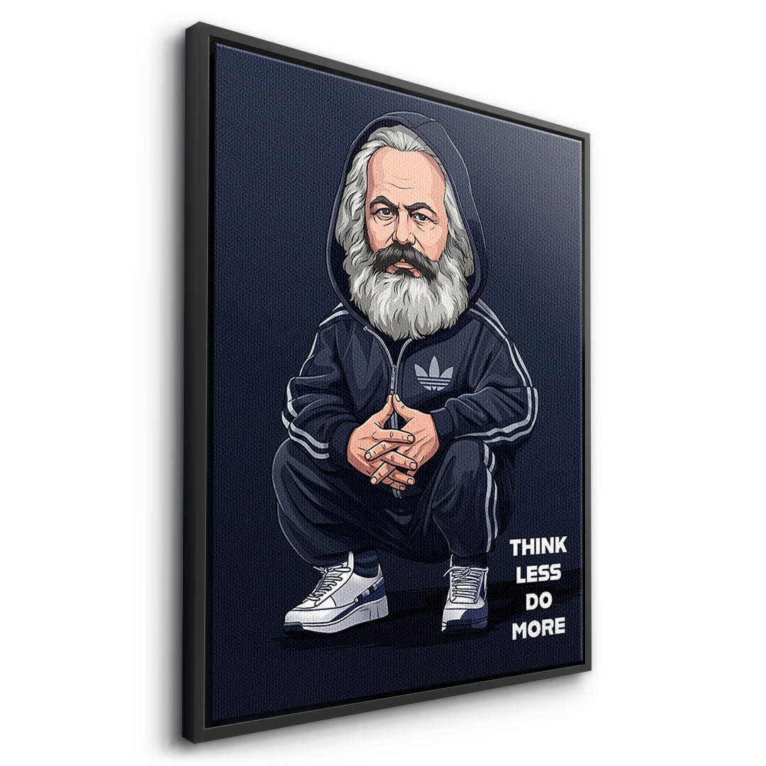 DOTCOMCANVAS Karl Marx Swag Leinwandbild Seitenansicht Schwarz