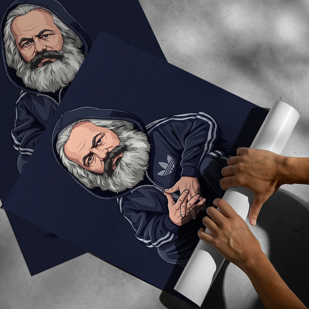 DOTCOMCANVAS Karl Marx Swag Poster Rolled-up Ansicht