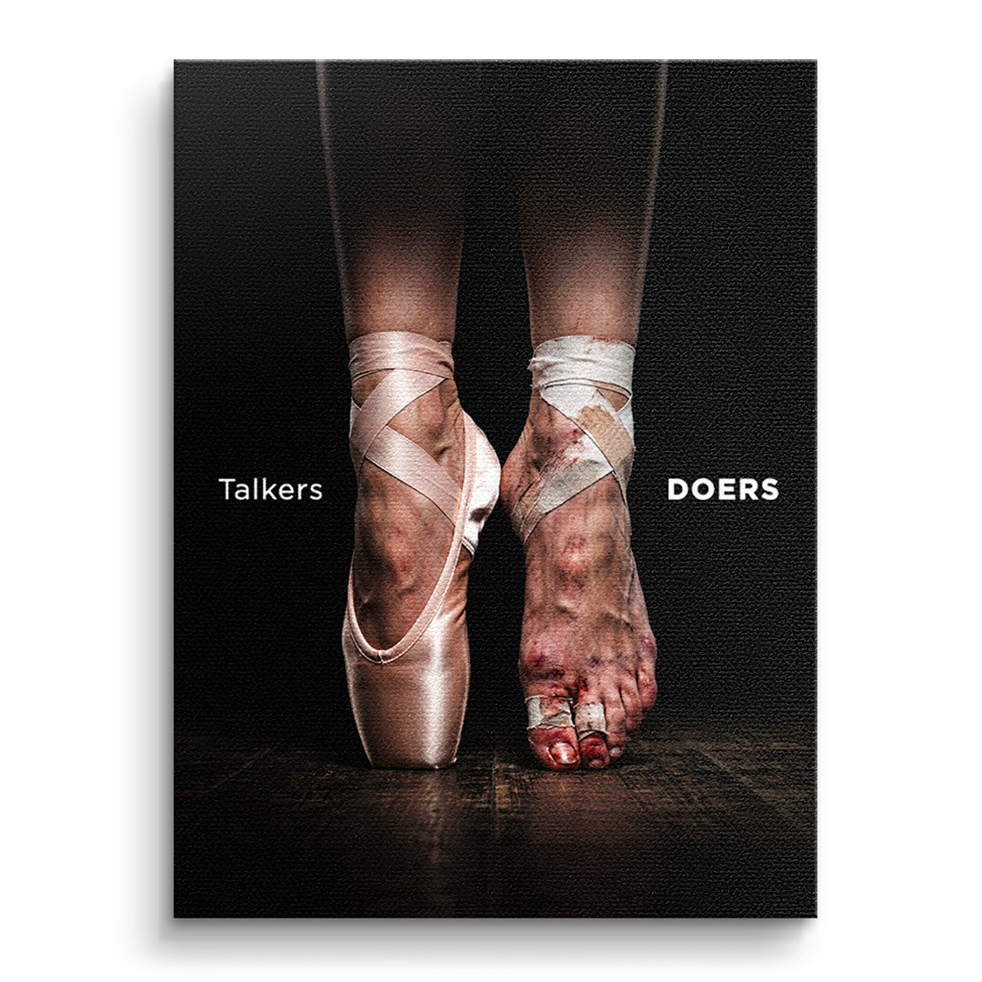 Kennenlern-Leinwand Talkers vs Doers Ballet