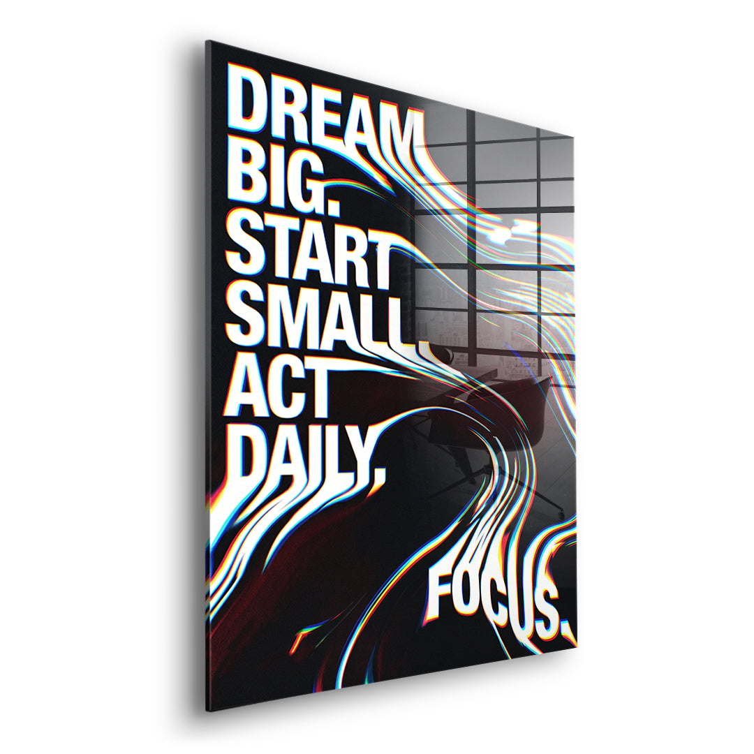 DOTCOMCANVAS Act Daily Acrylglasbild Seitenansicht Ohne Rahmen