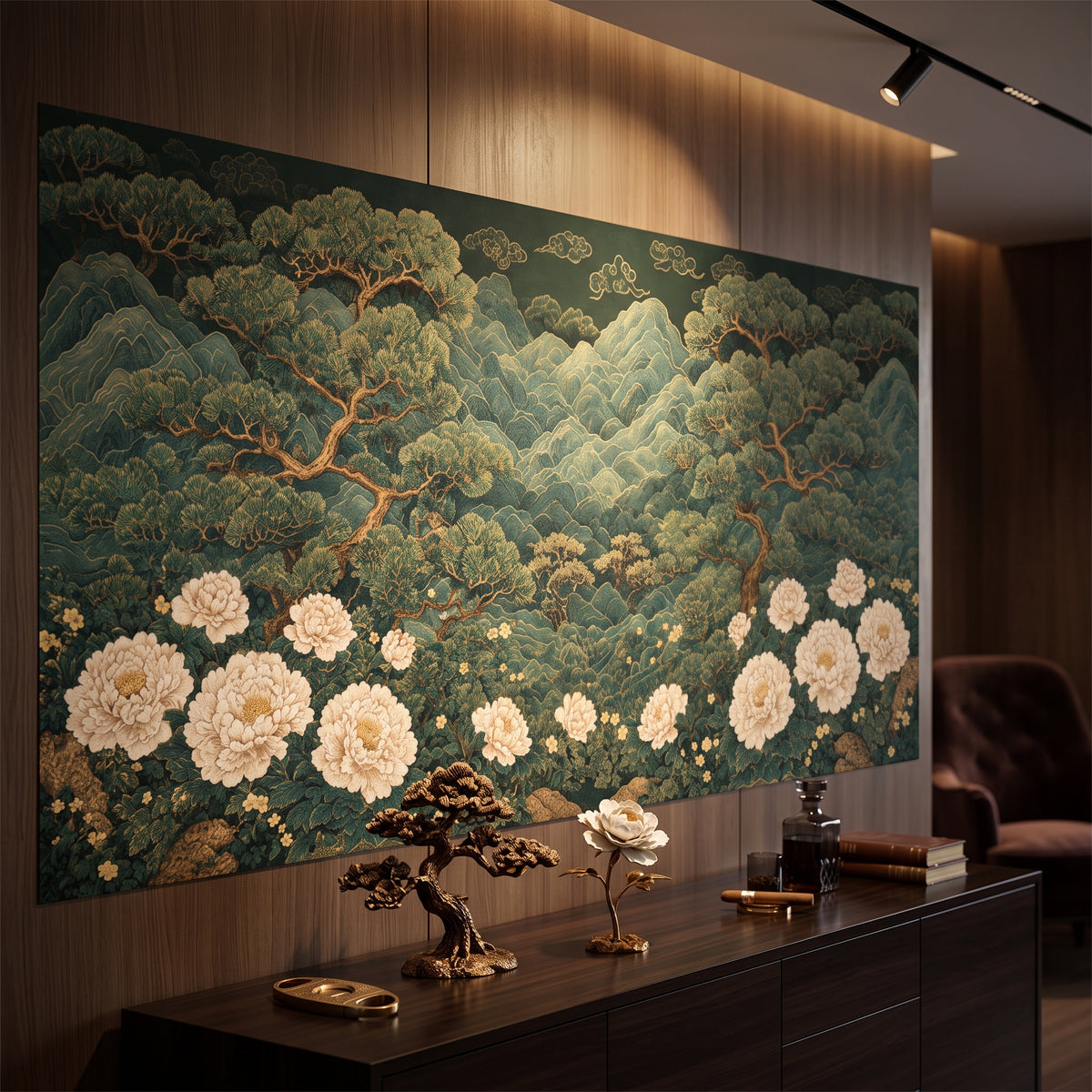 Poster Beautiful Garden an der Wand eines modernen Wohnraums