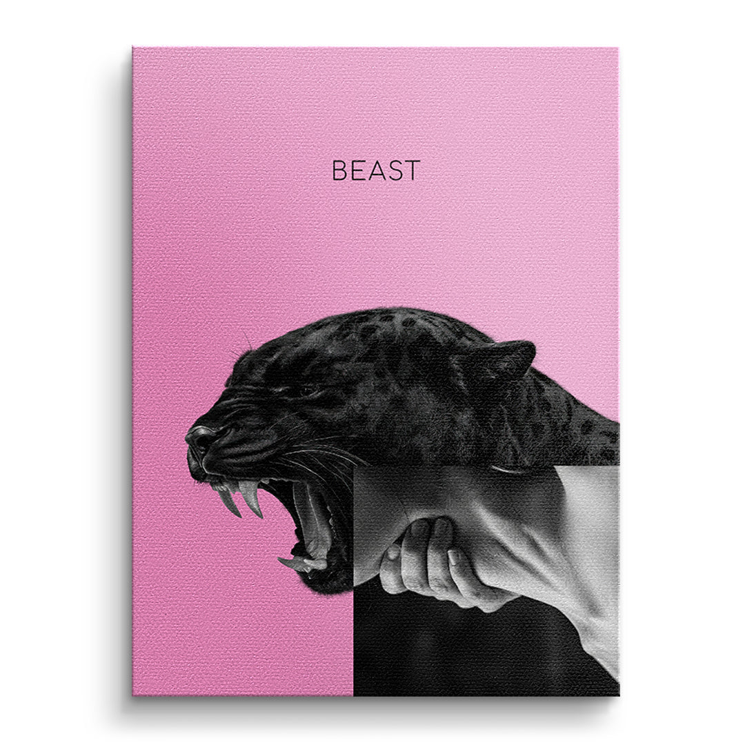 Kennenlern-Leinwand Beast Pink