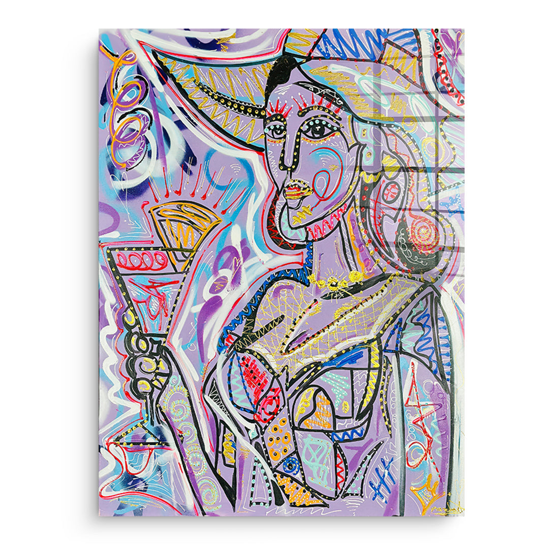 DOTCOMCANVAS Acrylglasbild Cubist Cocktail Hour ohne Rahmen