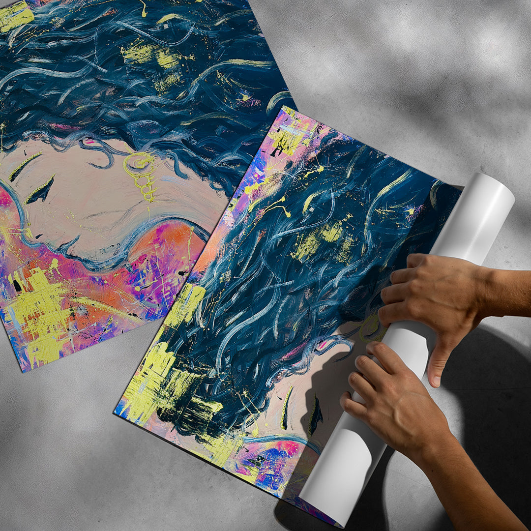 Aufgerolltes Poster Midnight Waves