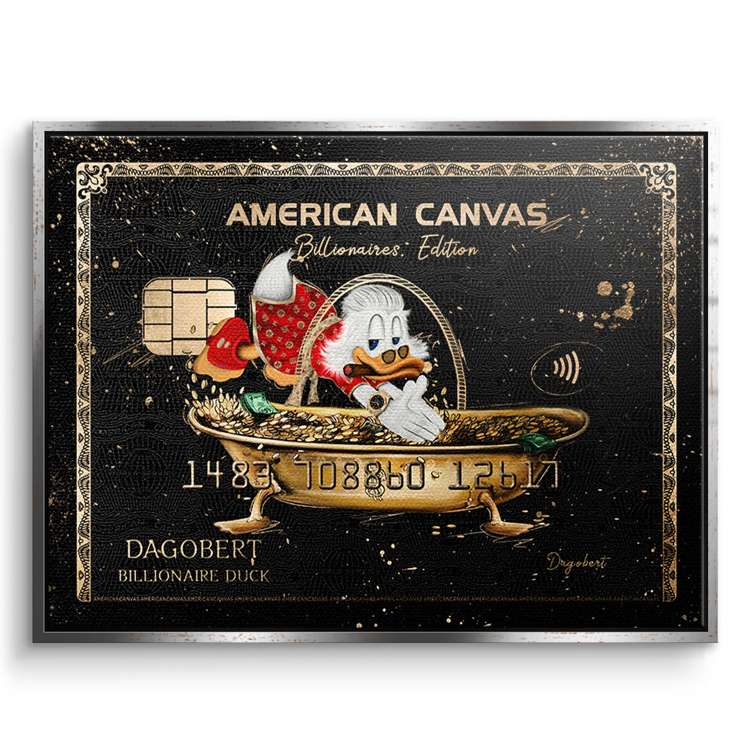 DOTCOMCANVAS Leinwandbild American Canvas Billionaires Edition im silbernen Premium-Rahmen