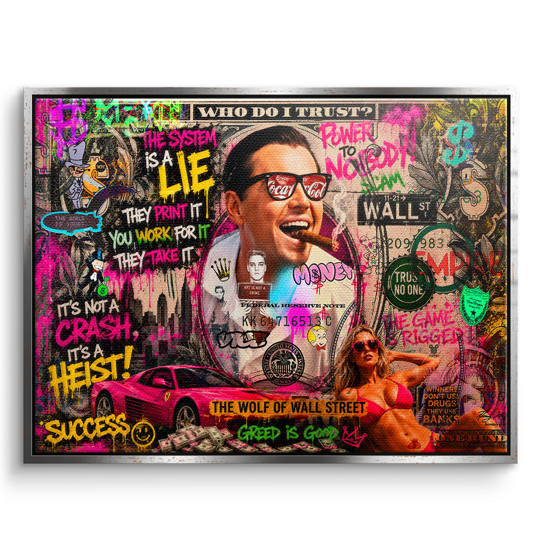 DOTCOMCANVAS Leinwandbild Its A Heist im silbernen Premium-Rahmen