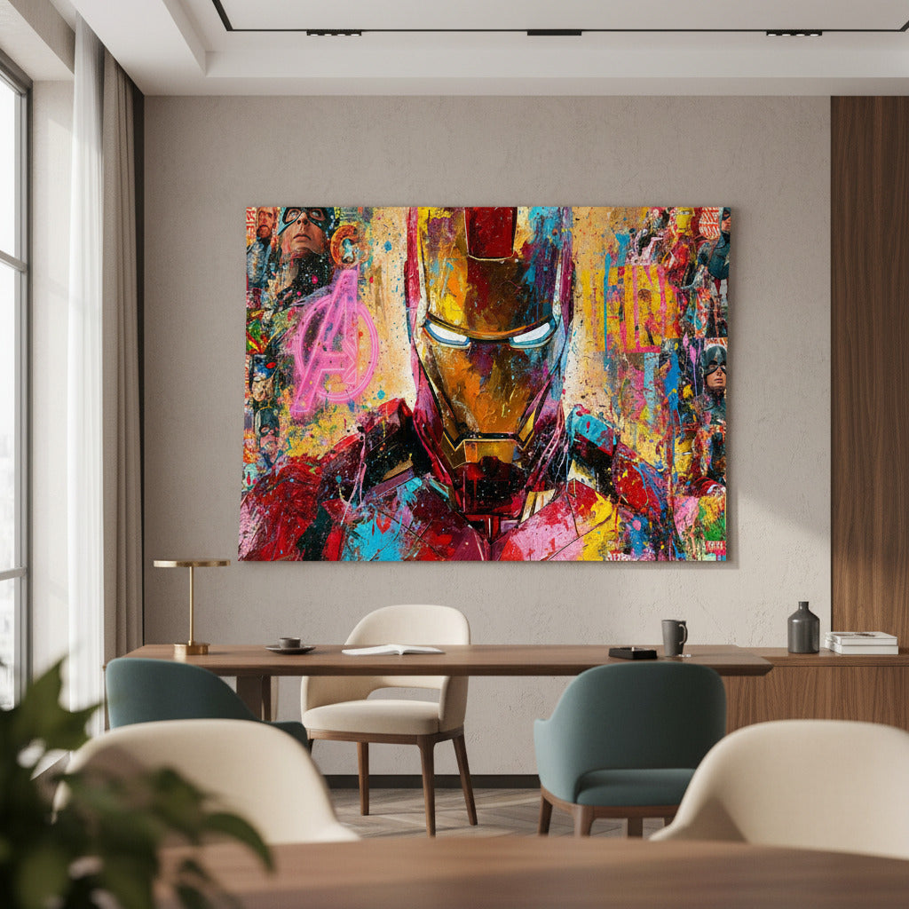 Poster Iron Legend an der Wand eines modernen Wohnraums