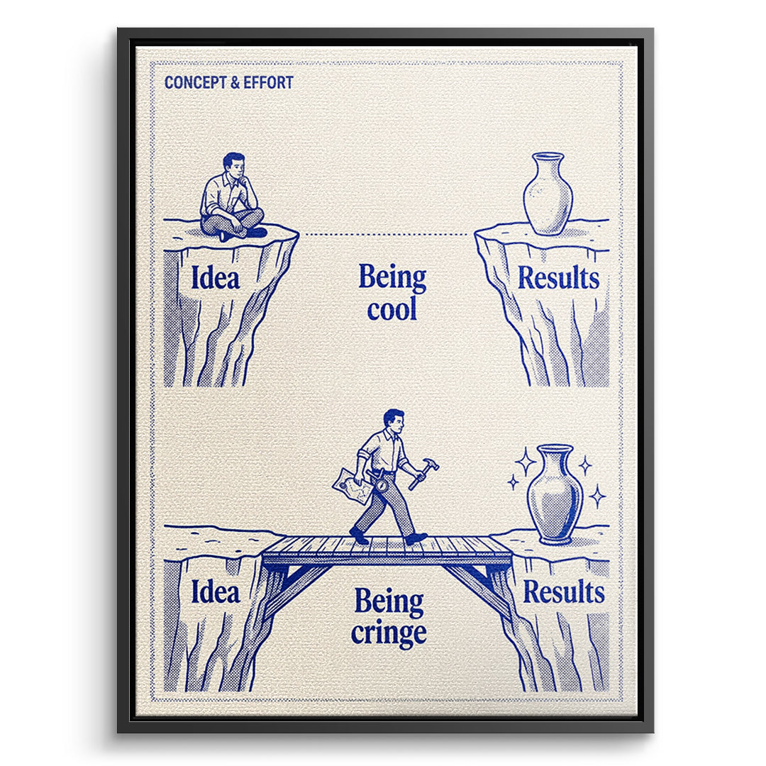 DOTCOMCANVAS Leinwandbild Being Cringe im schwarzen Premium-Rahmen