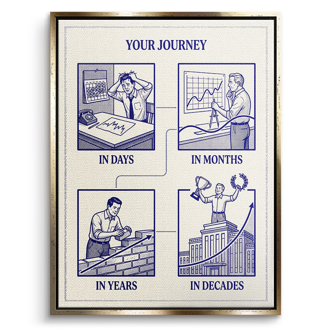 DOTCOMCANVAS Leinwandbild Your Journey im goldenen Premium-Rahmen