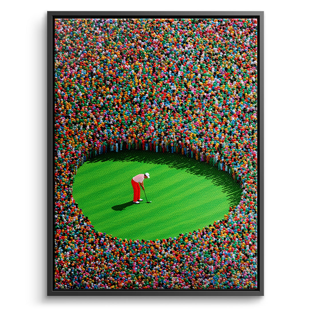 DOTCOMCANVAS Leinwandbild The Final Putt im schwarzen Premium-Rahmen