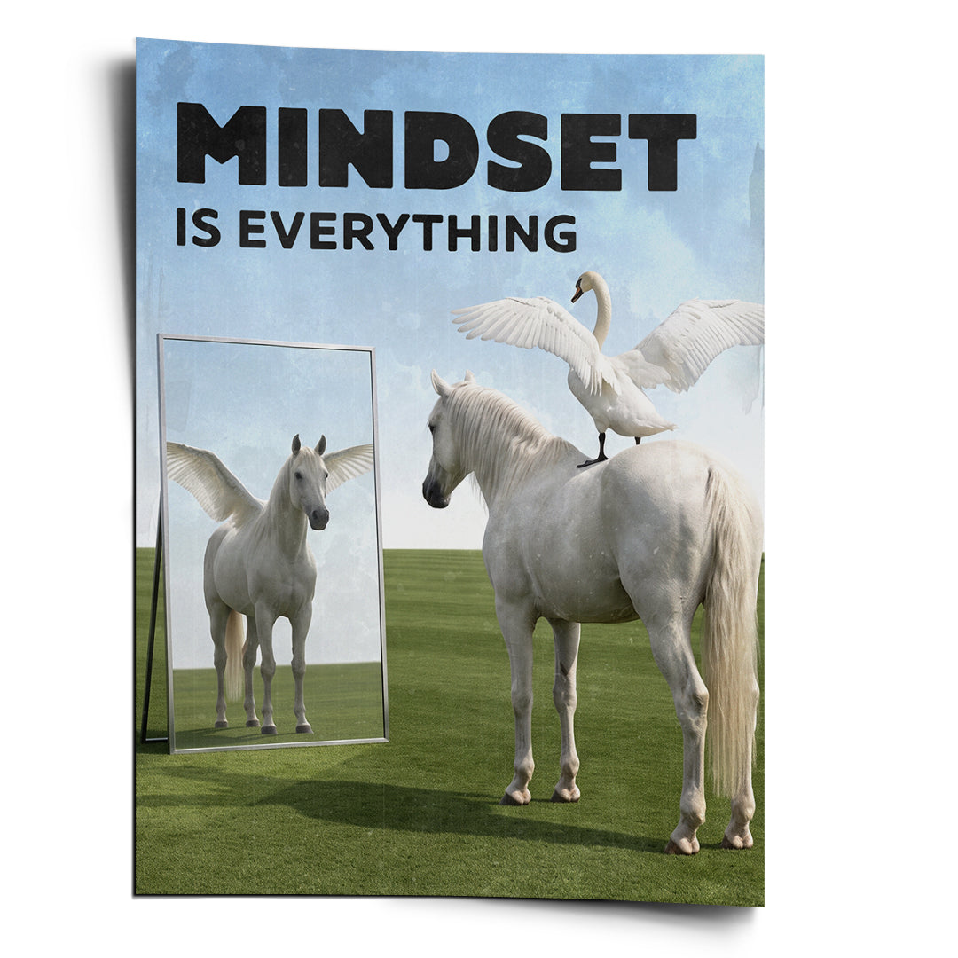 DOTCOMCANVAS Poster Mindset Is Everything Pegasus