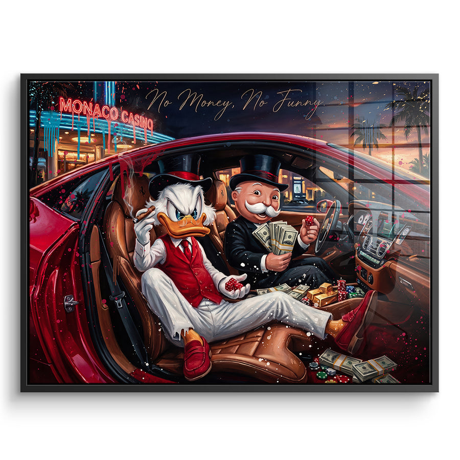 DOTCOMCANVAS Acrylglasbild Jackpot Winner im schwarzen Premium-Rahmen