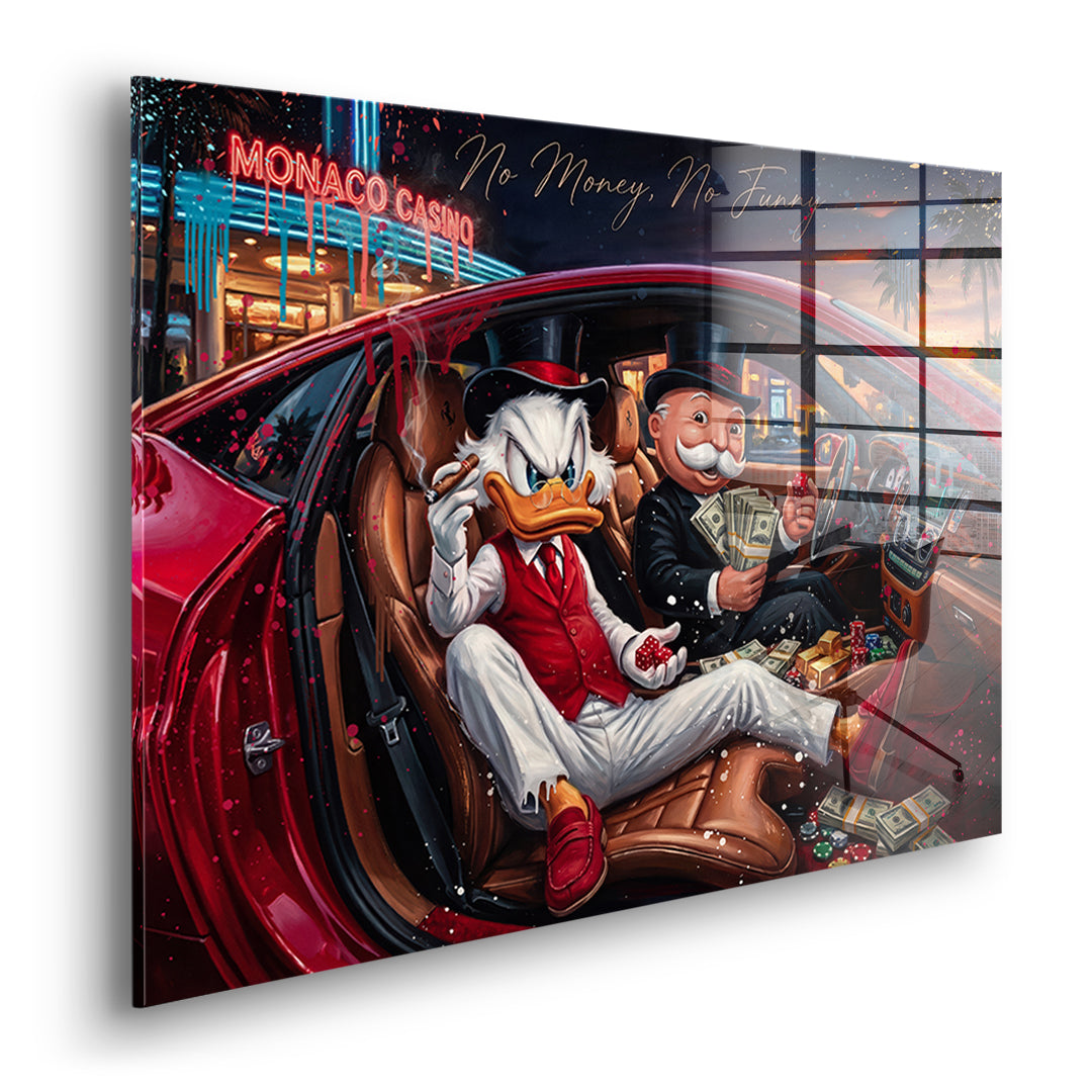 Seitenansicht des Acrylglasbilds Jackpot Winner ohne Rahmen