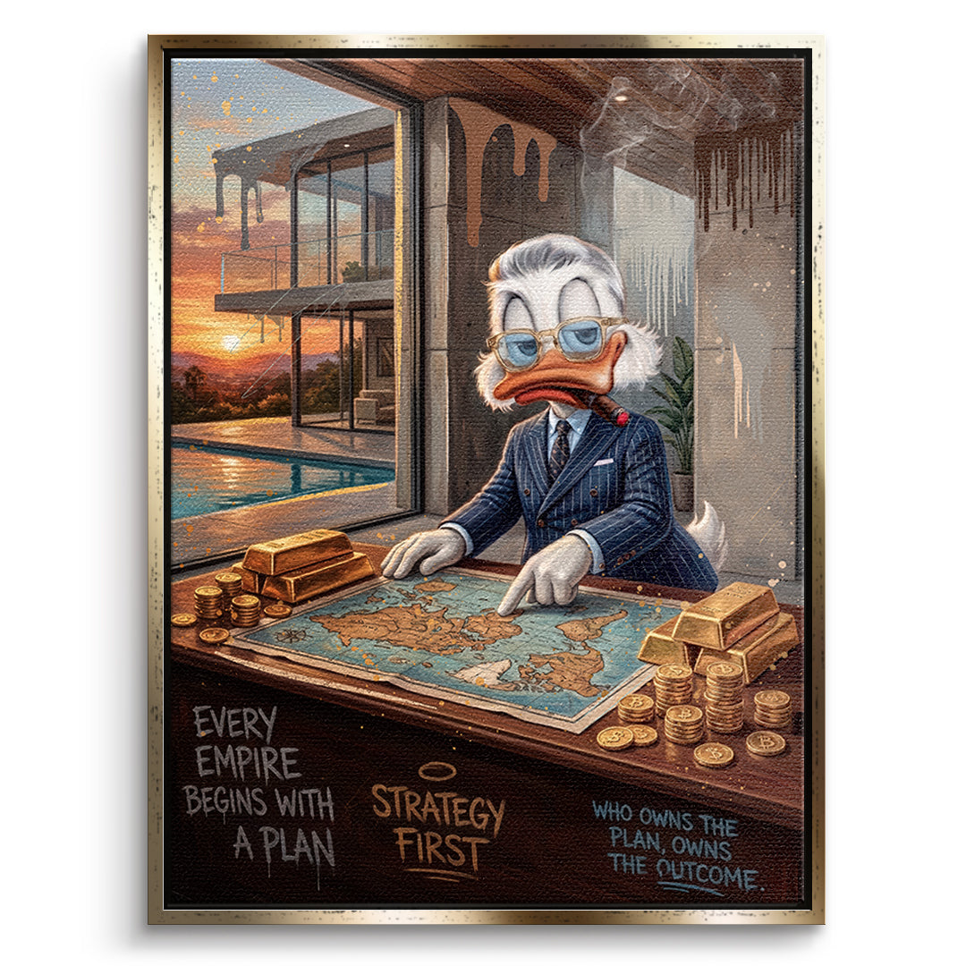 DOTCOMCANVAS Leinwandbild Vision First im goldenen Premium-Rahmen