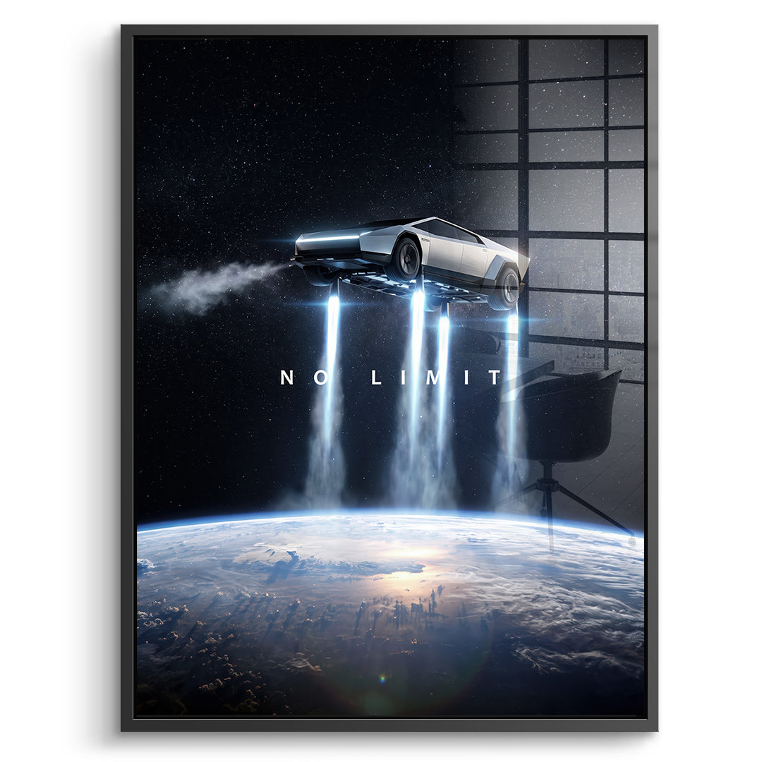 DOTCOMCANVAS Acrylglasbild No Limit Orbit im schwarzen Premium-Rahmen