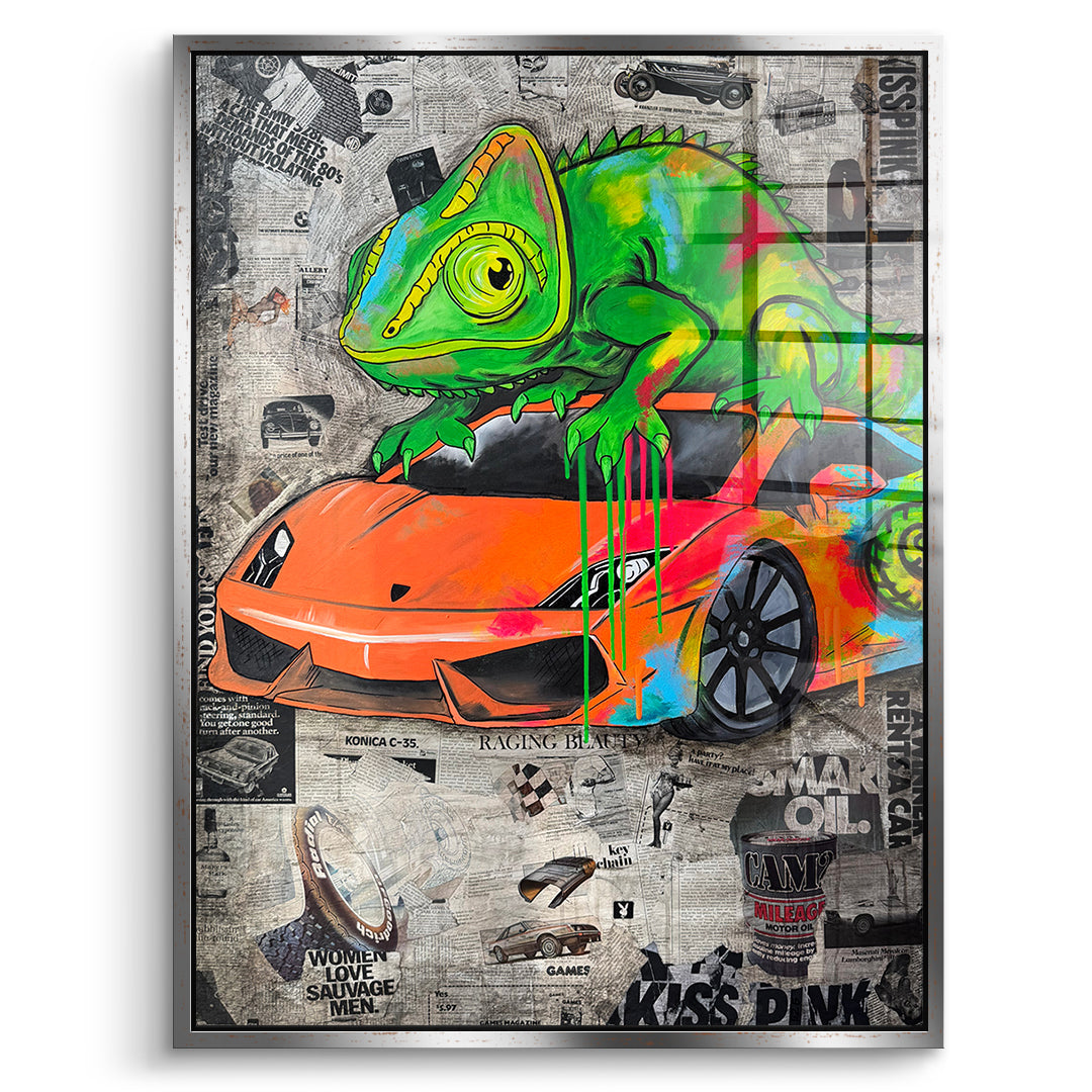 DOTCOMCANVAS Acrylglasbild Cha Million im silbernen Premium-Rahmen