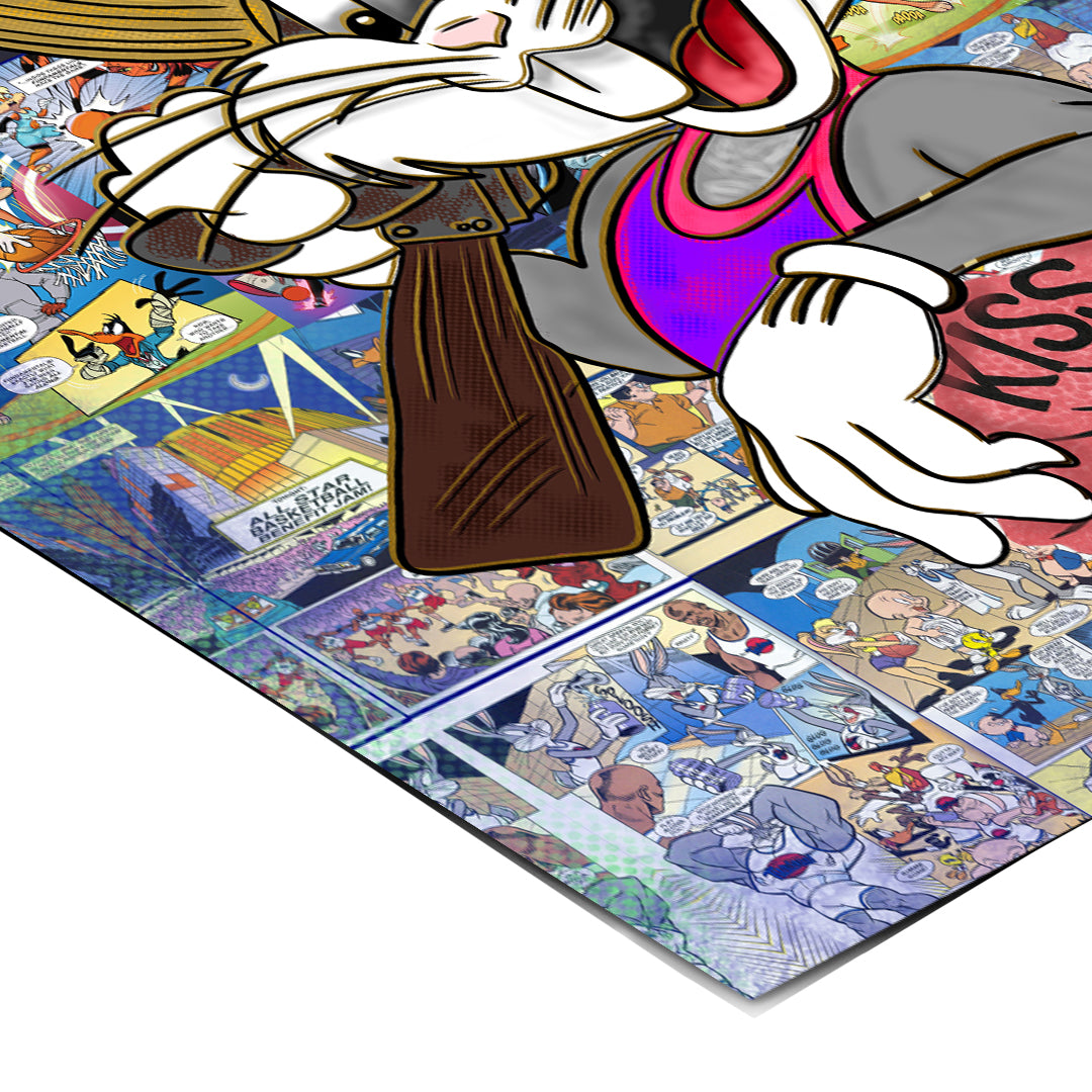 Eckdetail des Posters Basketball Bunny