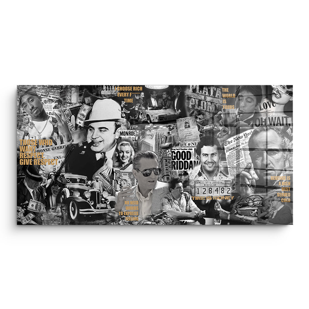 DOTCOMCANVAS Acrylglasbild Gangsters ohne Rahmen