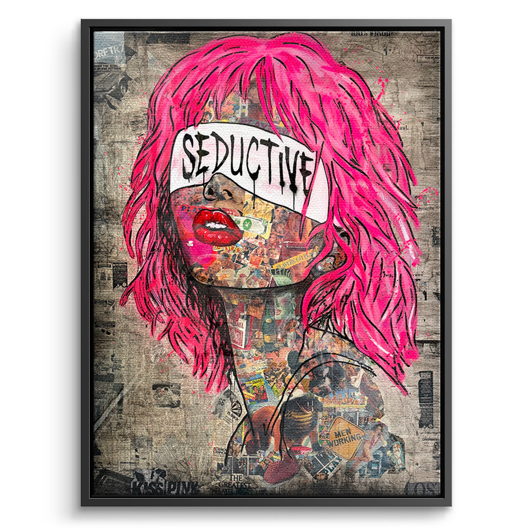 DOTCOMCANVAS Leinwandbild Seductive im schwarzen Premium-Rahmen