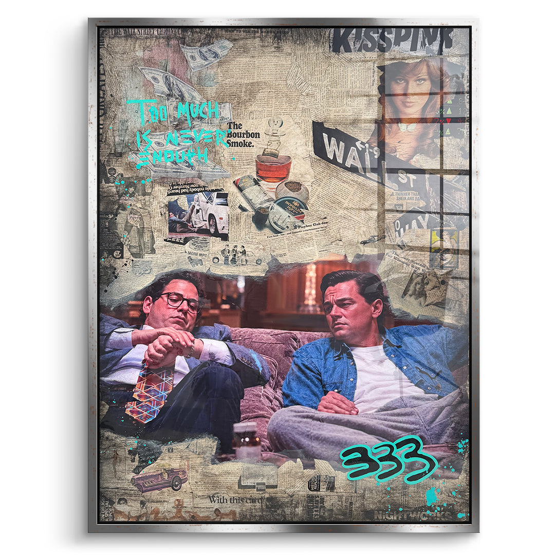DOTCOMCANVAS Acrylglasbild Too Much Not Enough im silbernen Premium-Rahmen