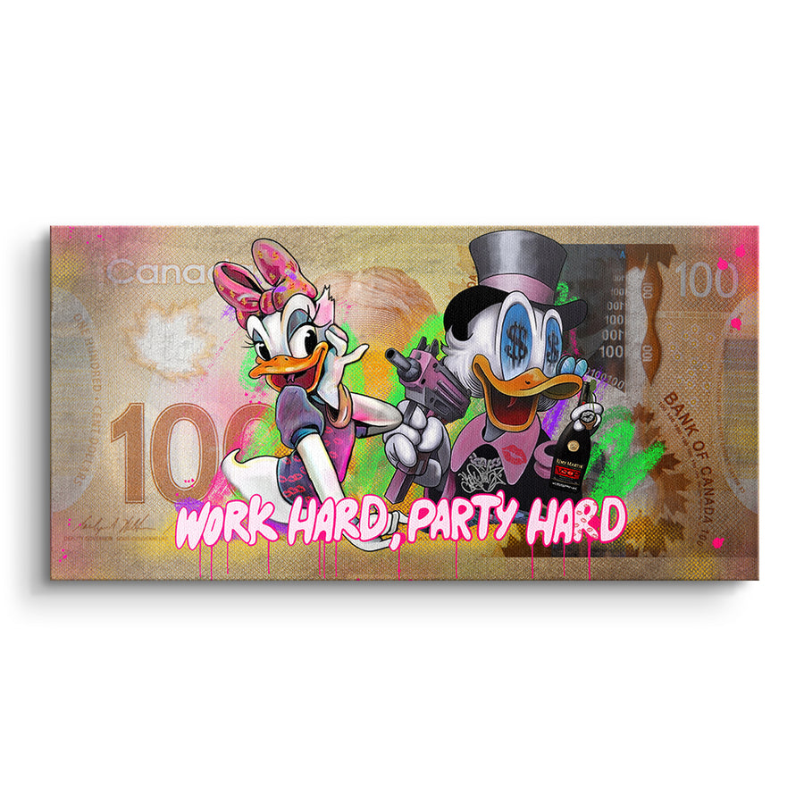 Work Hard Party Hard - Original Painting – front