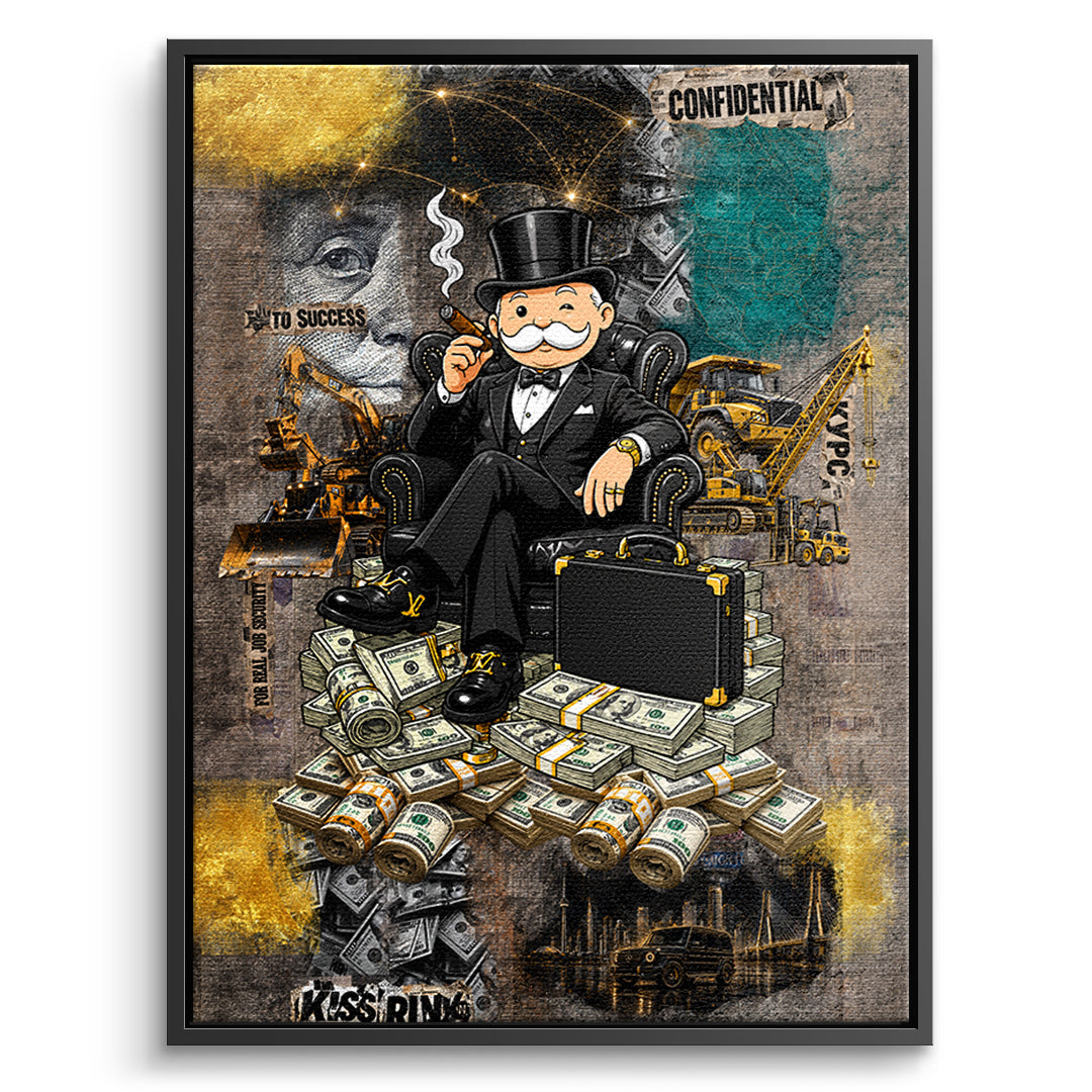 DOTCOMCANVAS Leinwandbild Building Empires im schwarzen Premium-Rahmen