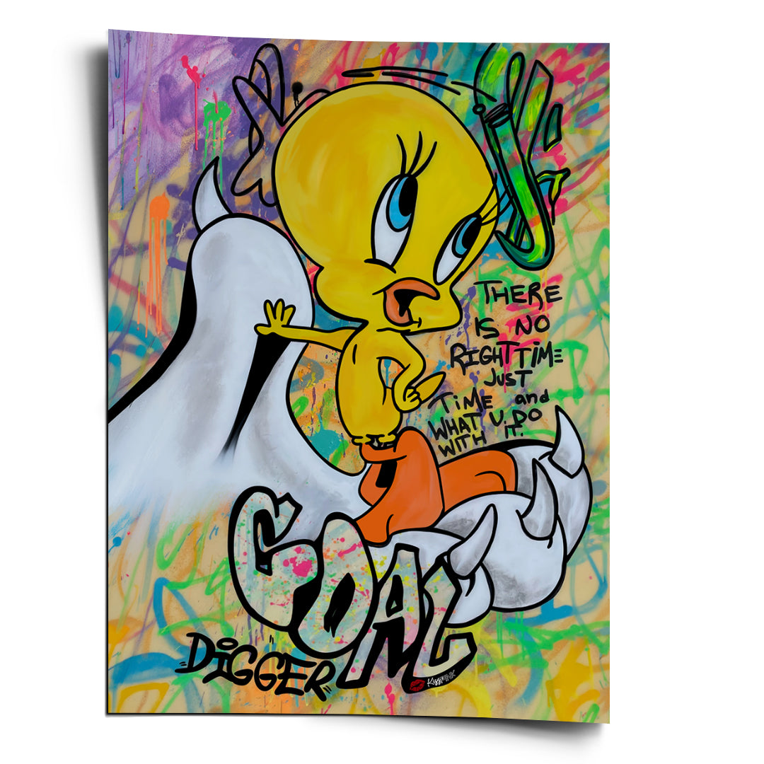DOTCOMCANVAS Poster Goal Digger Bird