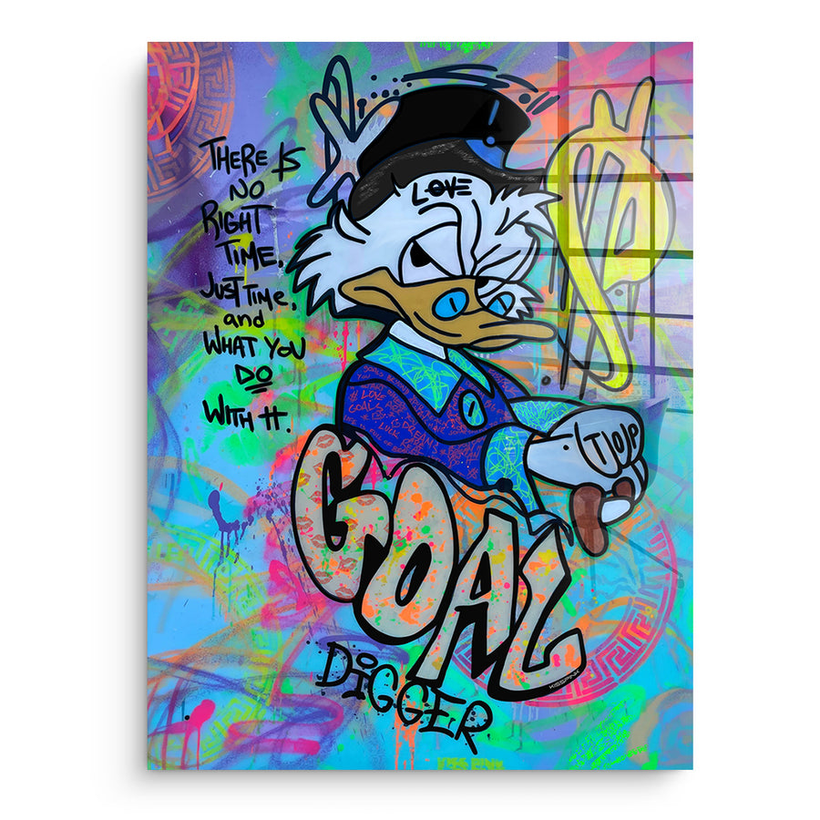 Goal Digger Duck - Acrylic Glass – front