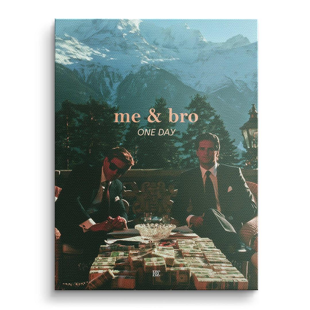 DOTCOMCANVAS Leinwandbild Me & Bro One Day ohne Rahmen