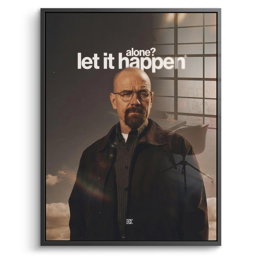 DOTCOMCANVAS Acrylglasbild Let It Happen im schwarzen Premium-Rahmen