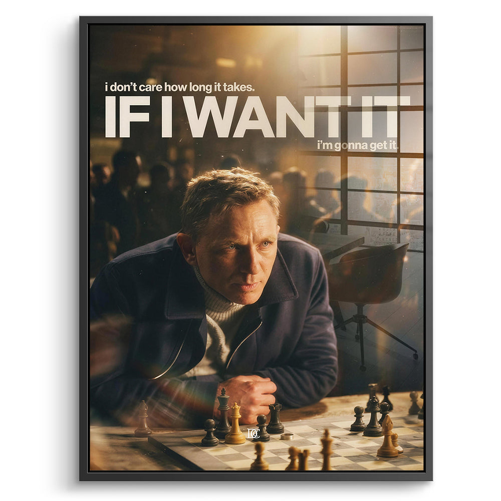 DOTCOMCANVAS Acrylglasbild If I Want It im schwarzen Premium-Rahmen