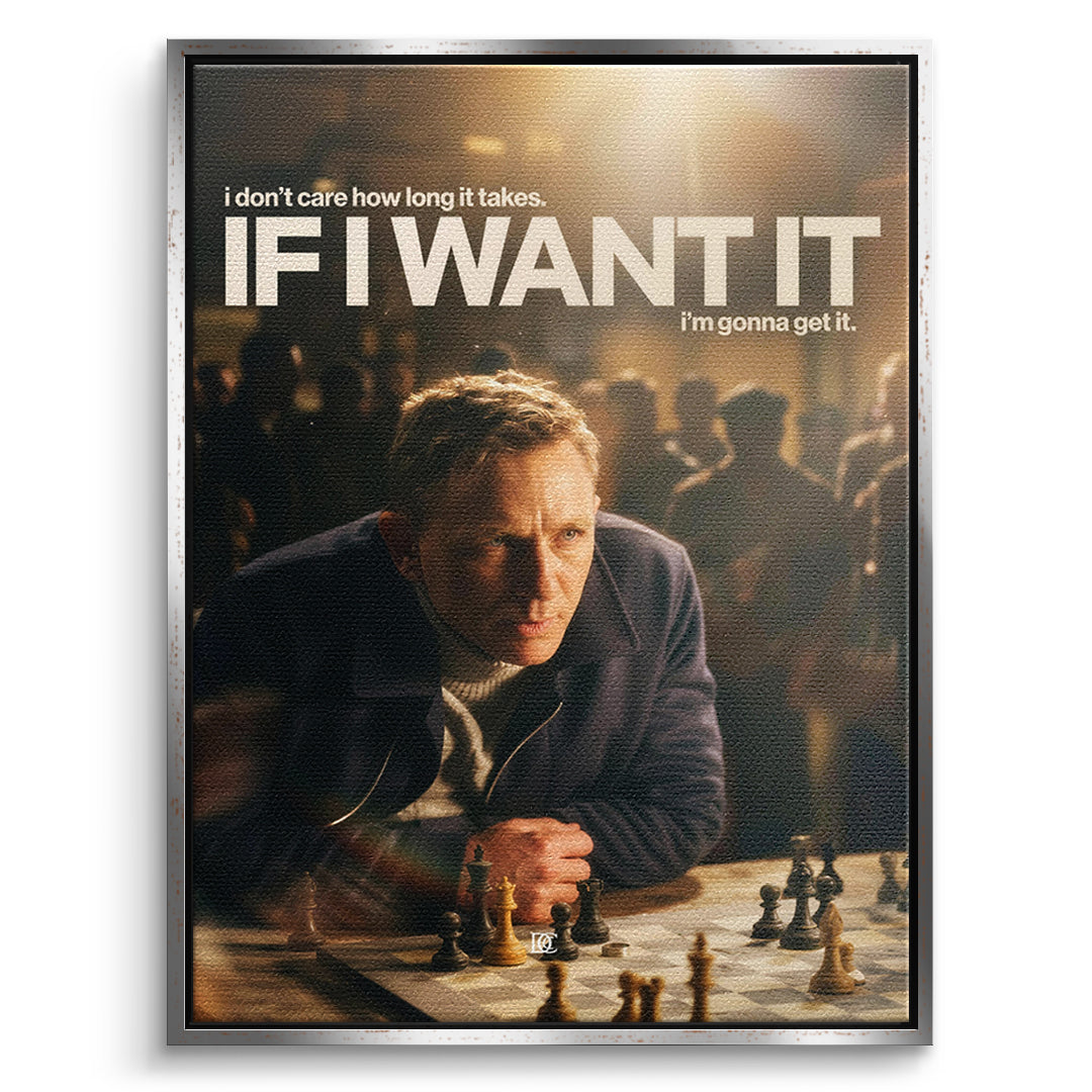 DOTCOMCANVAS Leinwandbild If I Want It im silbernen Premium-Rahmen