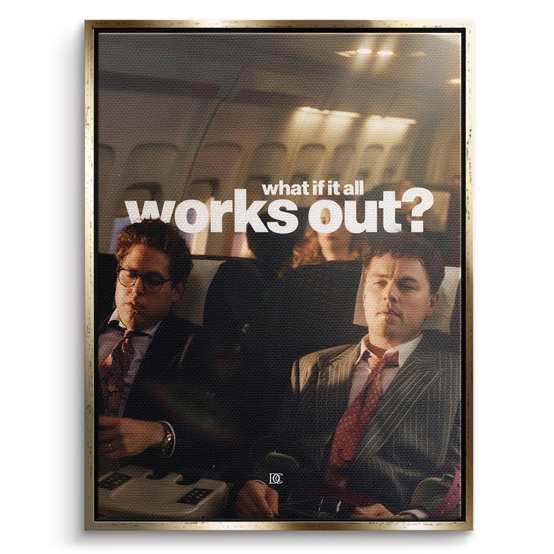 DOTCOMCANVAS Leinwandbild What If It All Works Out im goldenen Premium-Rahmen