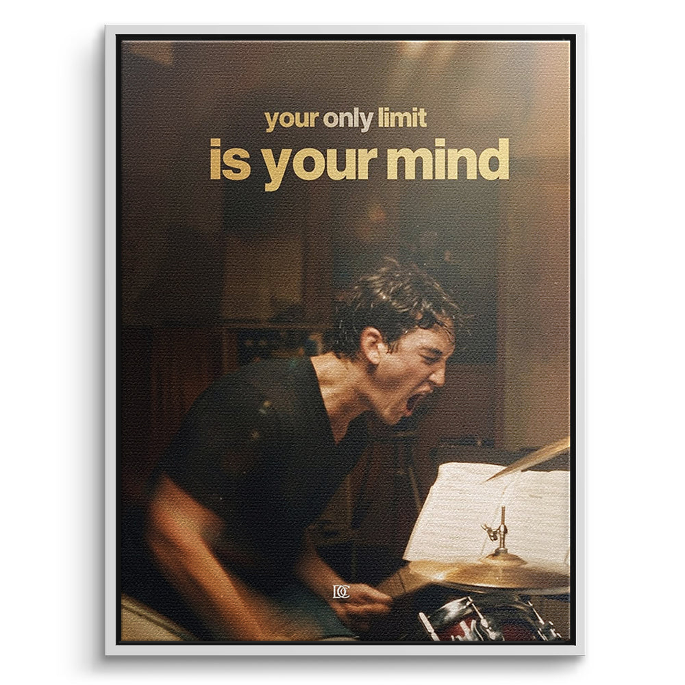 DOTCOMCANVAS Leinwandbild Your Only Limit Is Your Mind Vintage im weißen Premium-Rahmen
