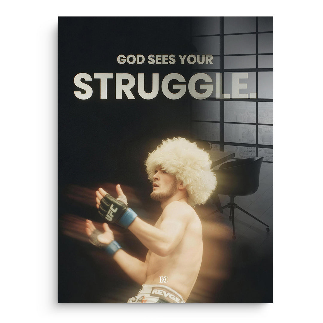 DOTCOMCANVAS Acrylglasbild God Sees Your Struggle ohne Rahmen