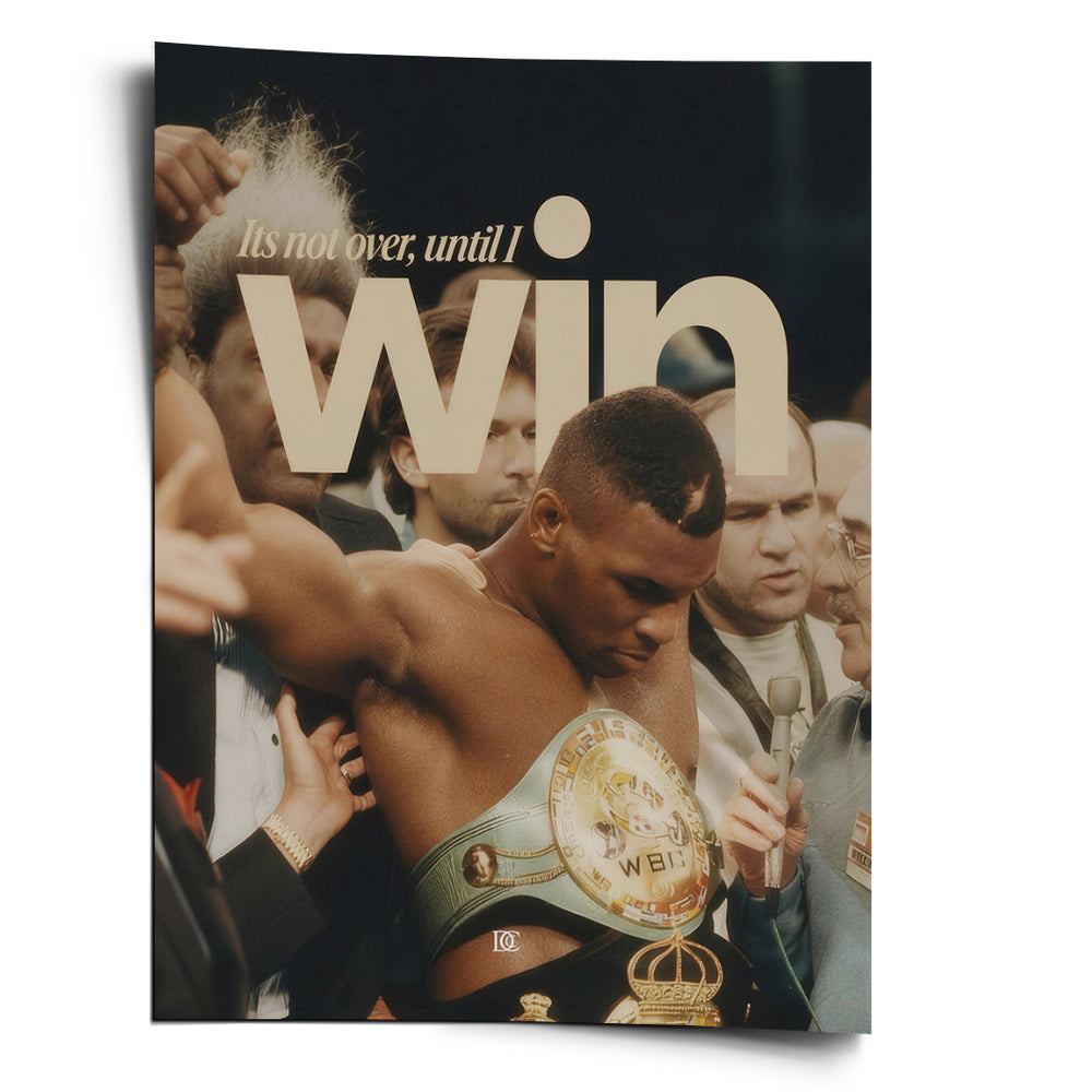 DOTCOMCANVAS Poster Not Over Until I Win Vintage