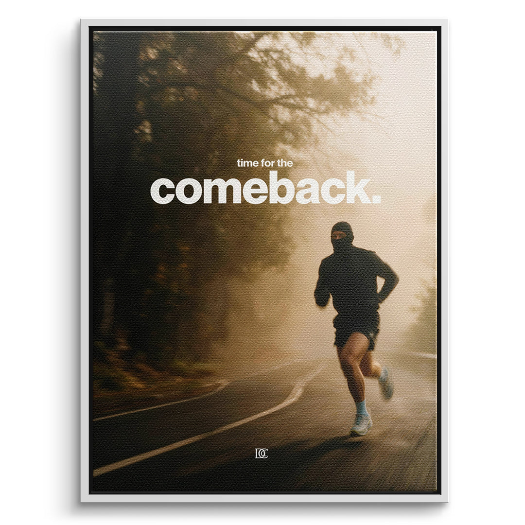 DOTCOMCANVAS Leinwandbild Time For The Comeback im weißen Premium-Rahmen