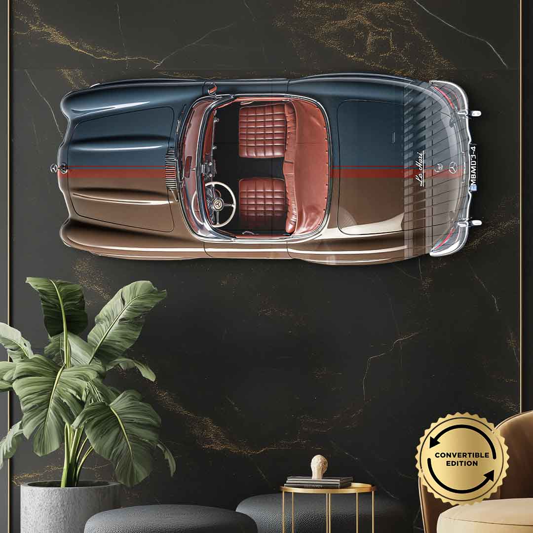 Rzeźba ścienna Mercedes-Benz 300 SL Roadster – szkło akrylowe