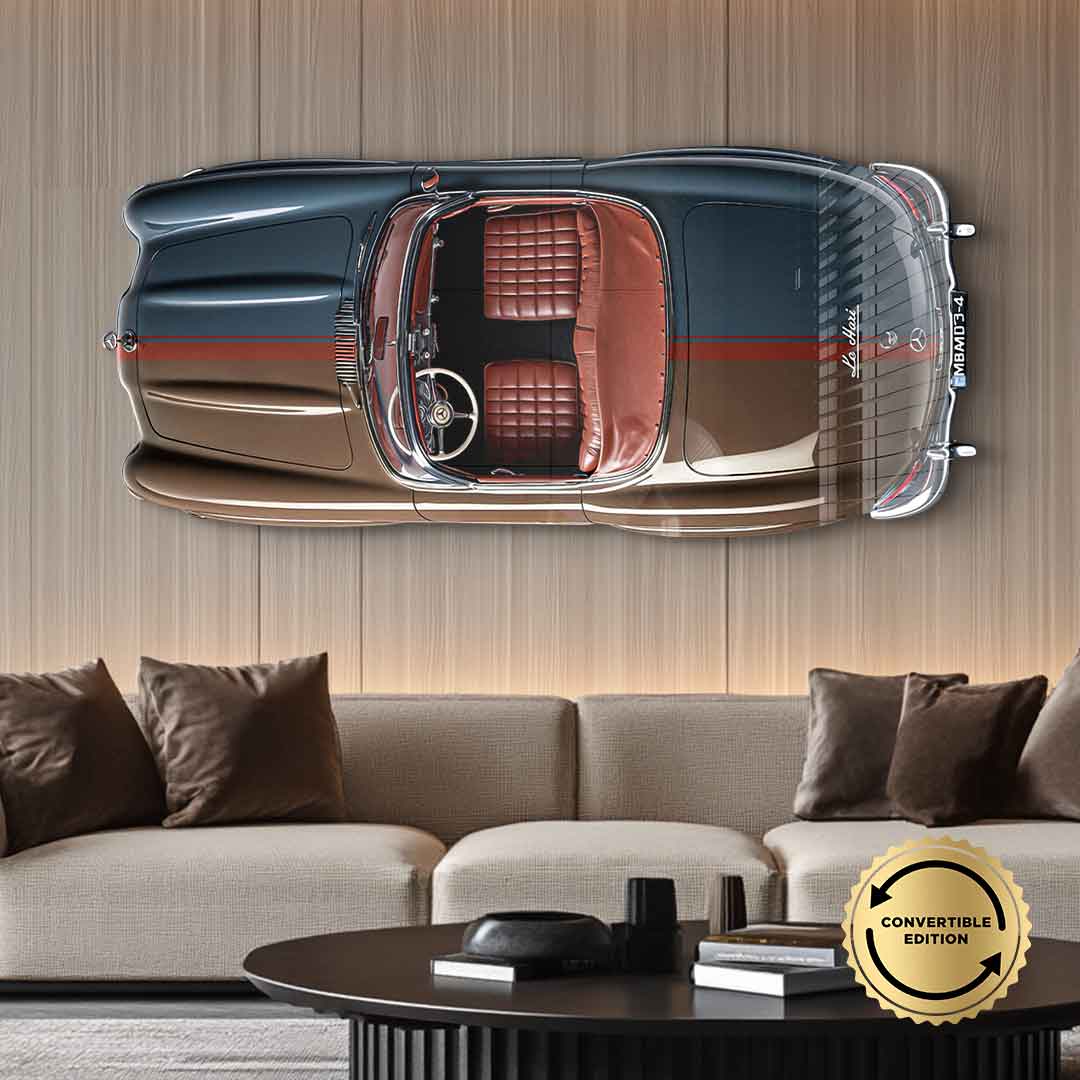Rzeźba ścienna Mercedes-Benz 300 SL Roadster – szkło akrylowe