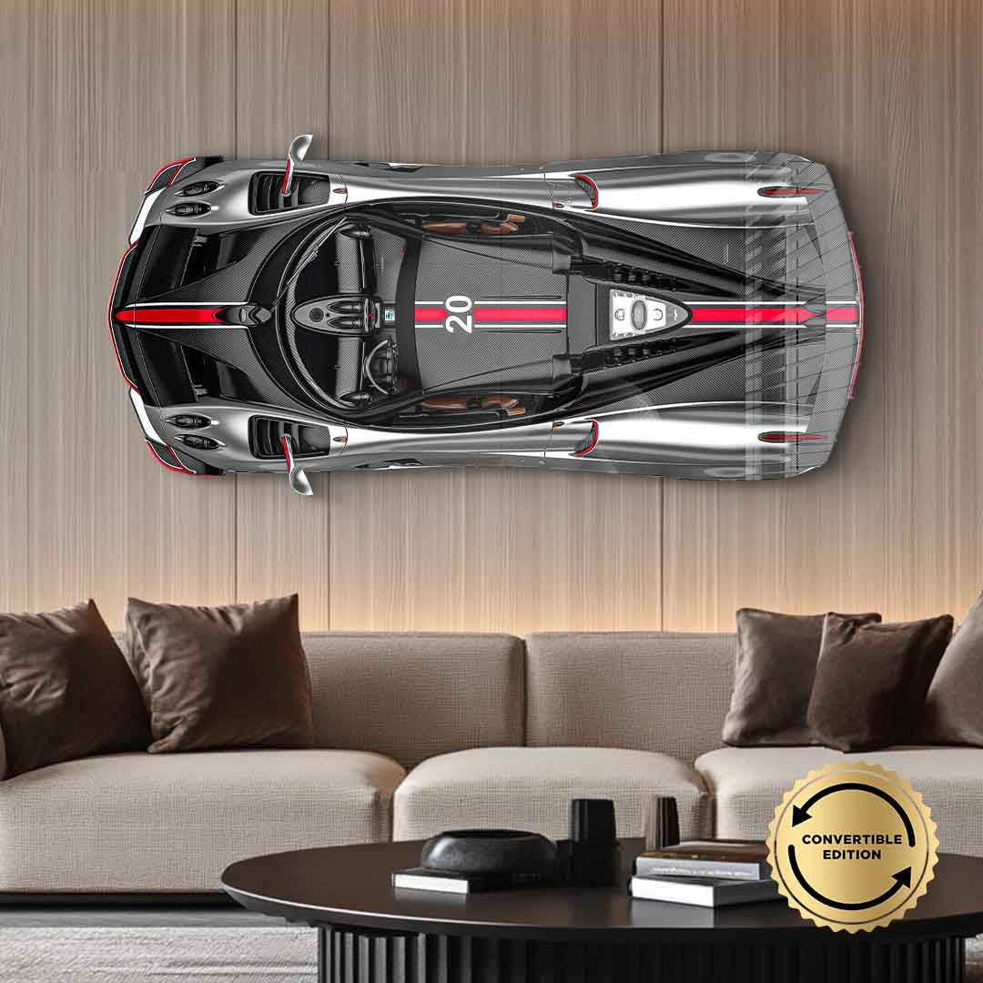 Wall sculpture Pagani Huayra Roadster BC - Acrylic glass