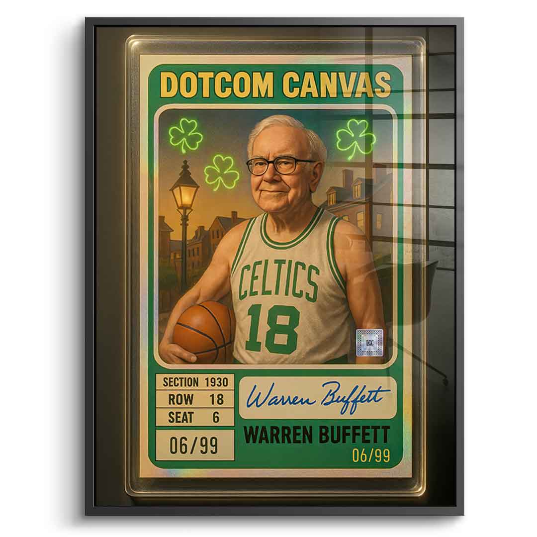 DOTCOMCANVAS Warren Buffett Basketball Card Acrylglas - 5