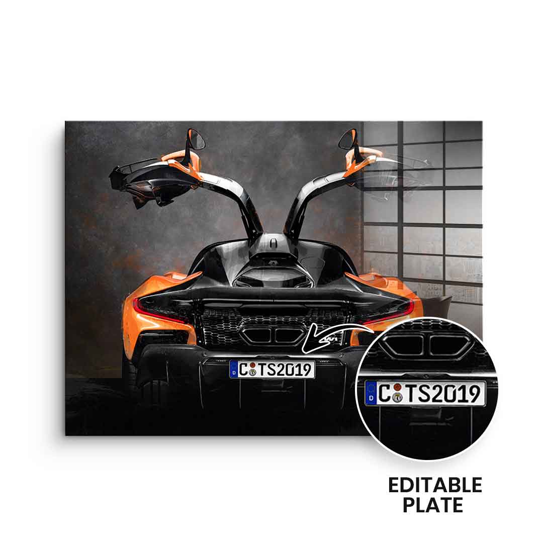 Mclaren Backside - Acrylglas - Personalisierbar