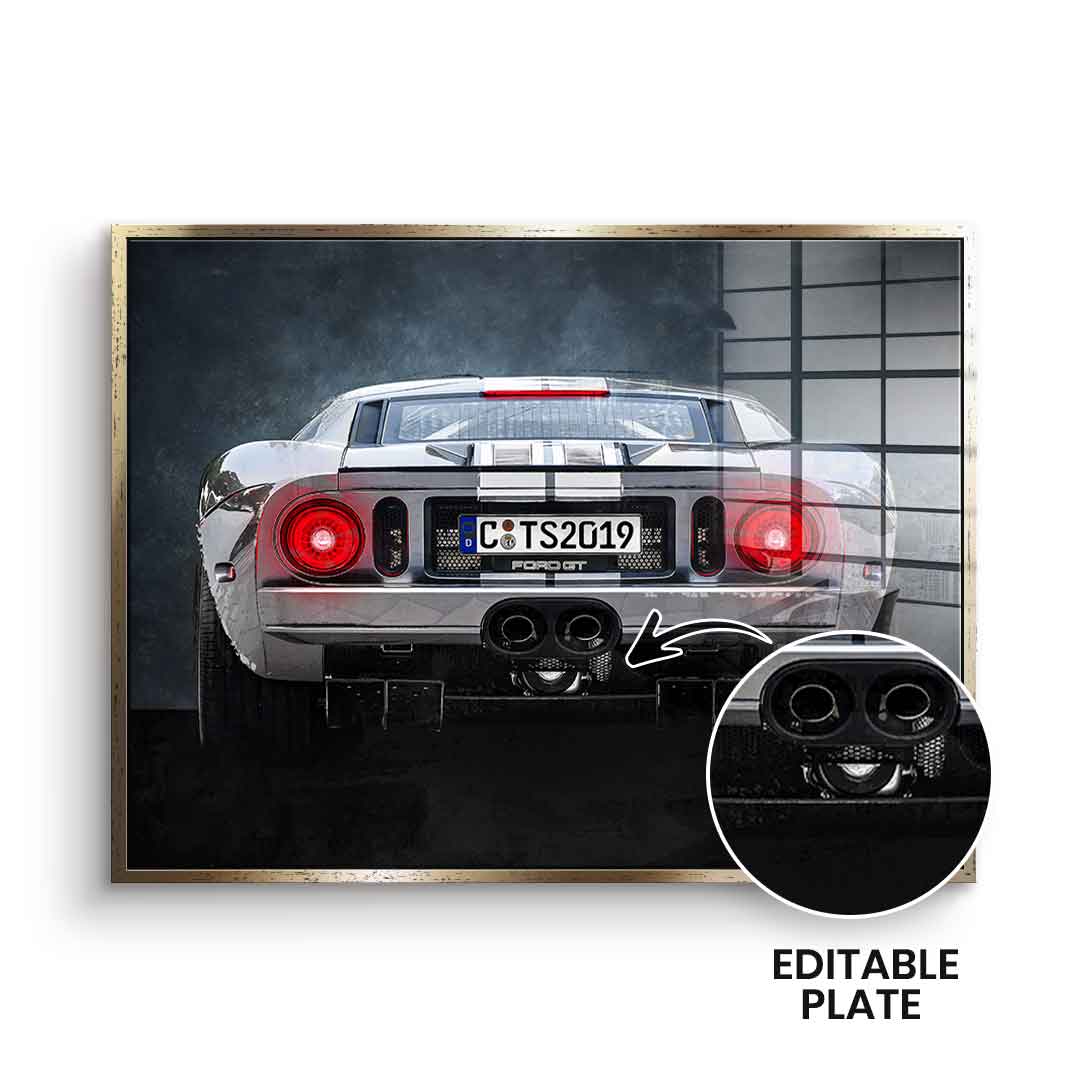 Ford GT Backside - Acrylglas - Personalisierbar